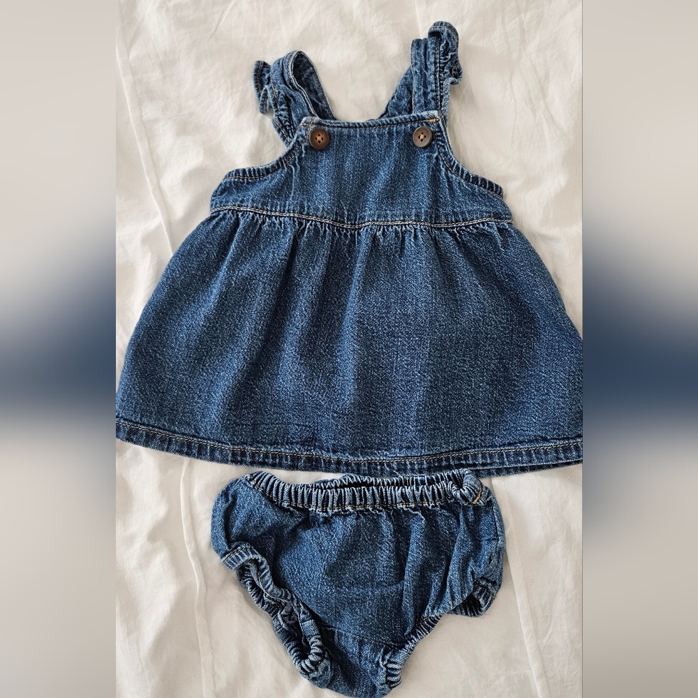 Denim Baby Dress with Bloomers